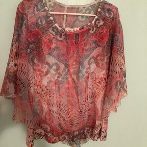 Flowy blouse with built in tank